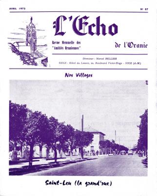 Echo de l'Oranie - n° 87 - Avril 1973