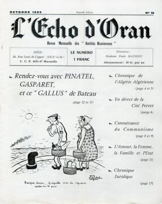 Echo de l'Oranie - n°15 - octobre 1965